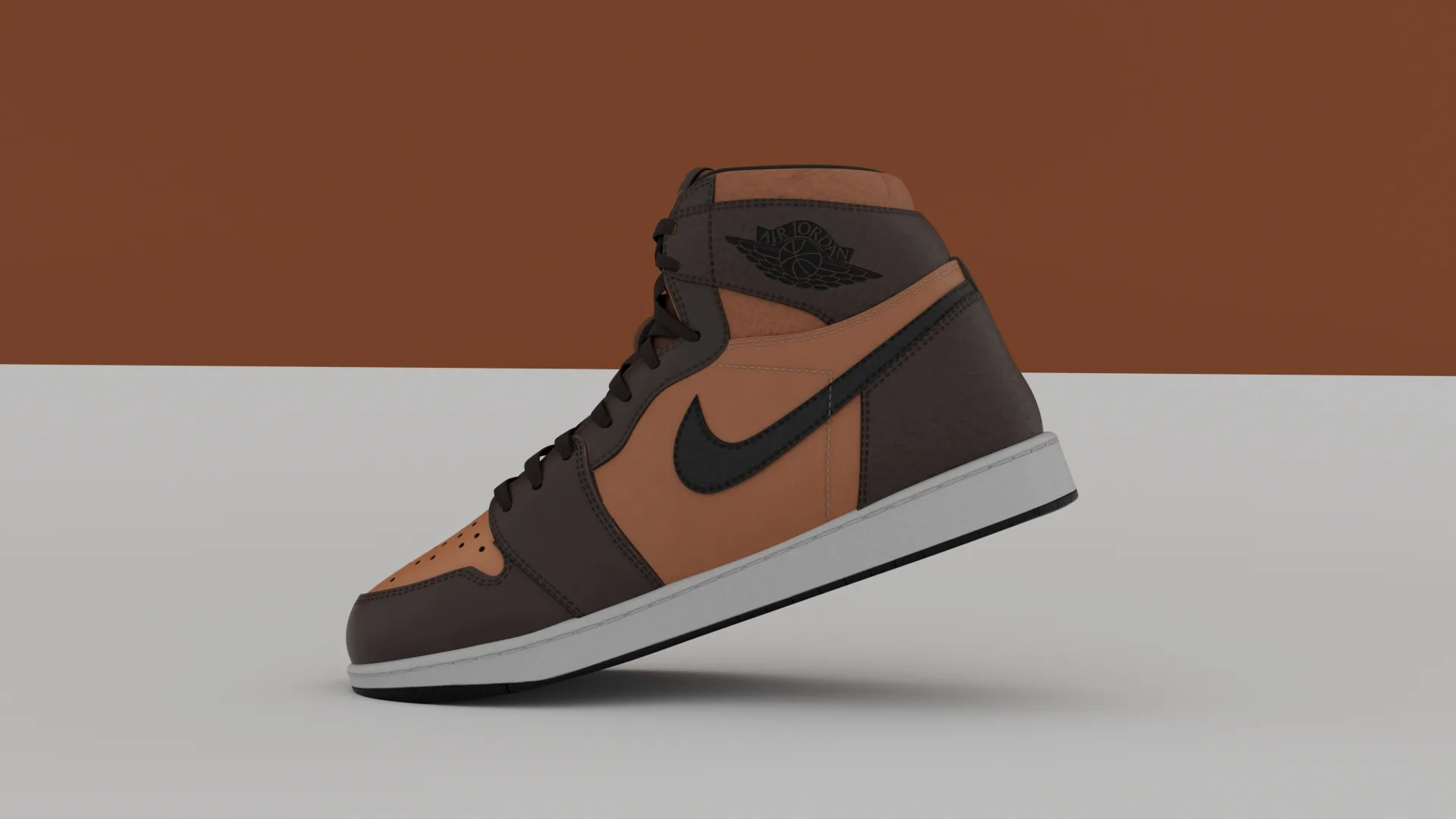 AirJordan 1 Retro HighOG Color Chocolate 3D model