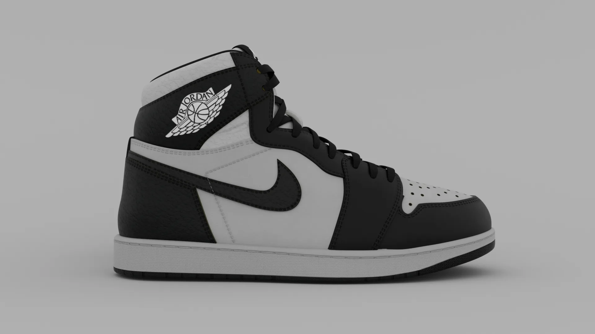AirJordan 1 Retro HighOG Black White 3D model