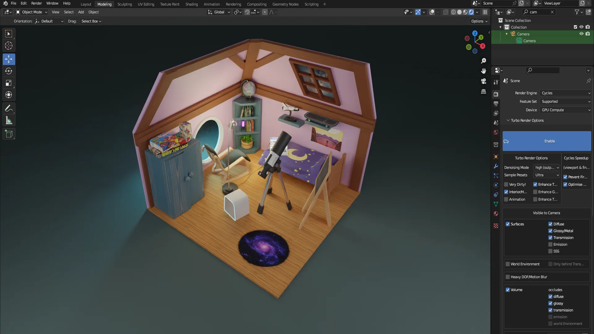 Mastering the Art of Isometric Room Design in Blender 3 Course