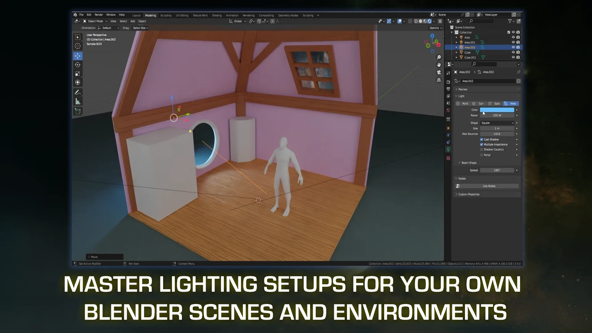 Mastering the Art of Isometric Room Design in Blender 3 Course