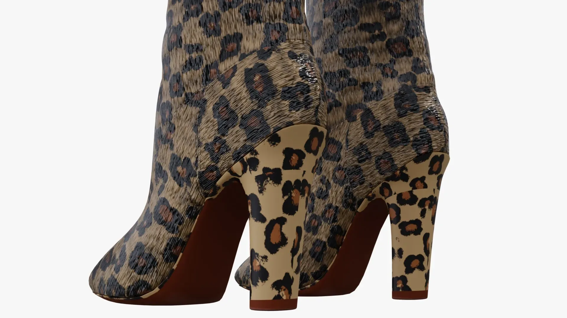 Women's leopard skin boots