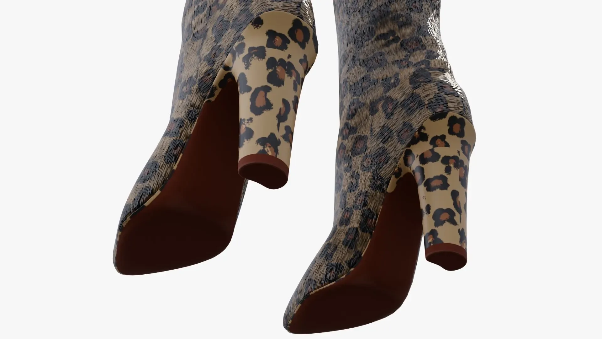 Women's leopard skin boots