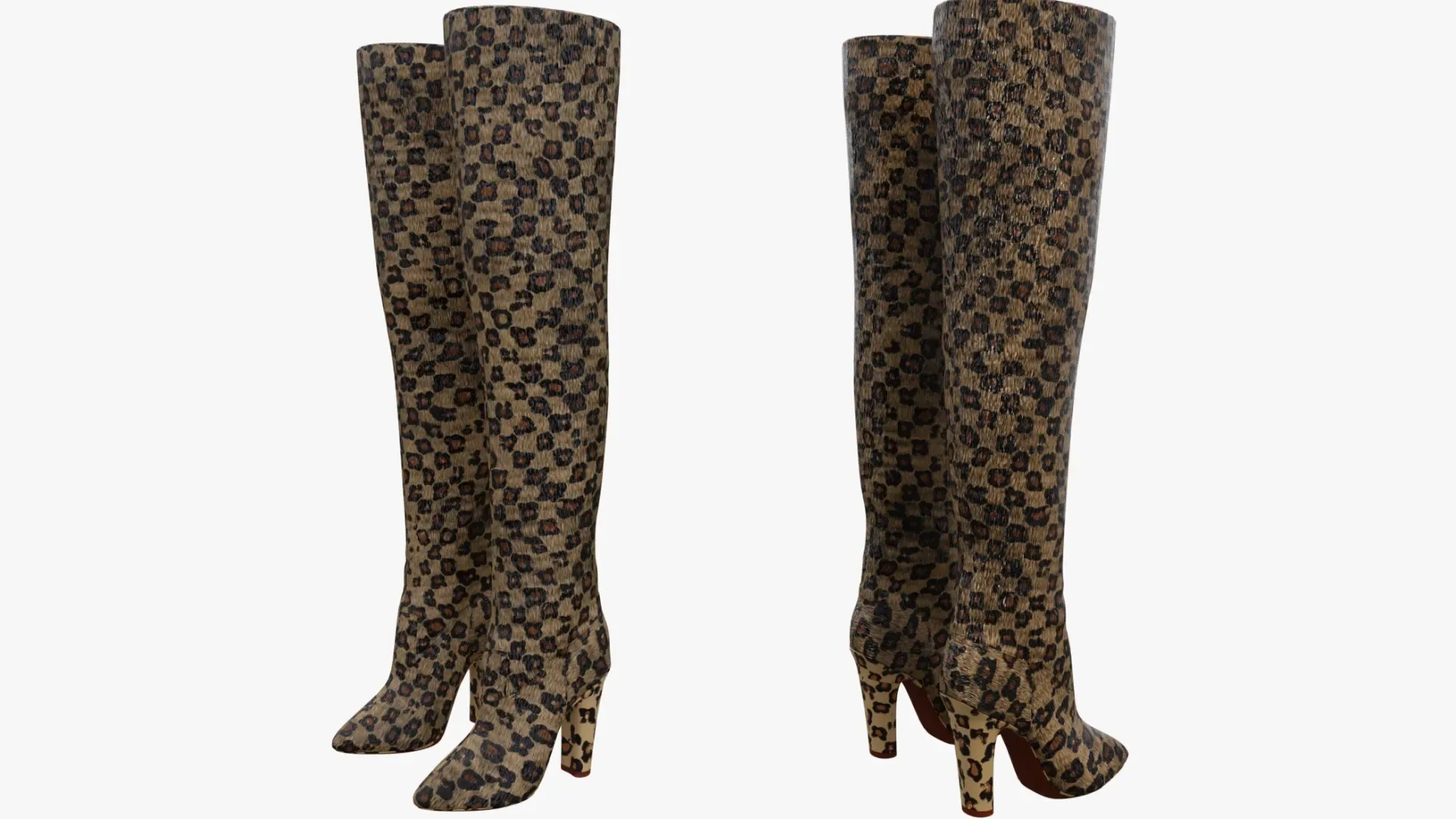 Women's leopard skin boots