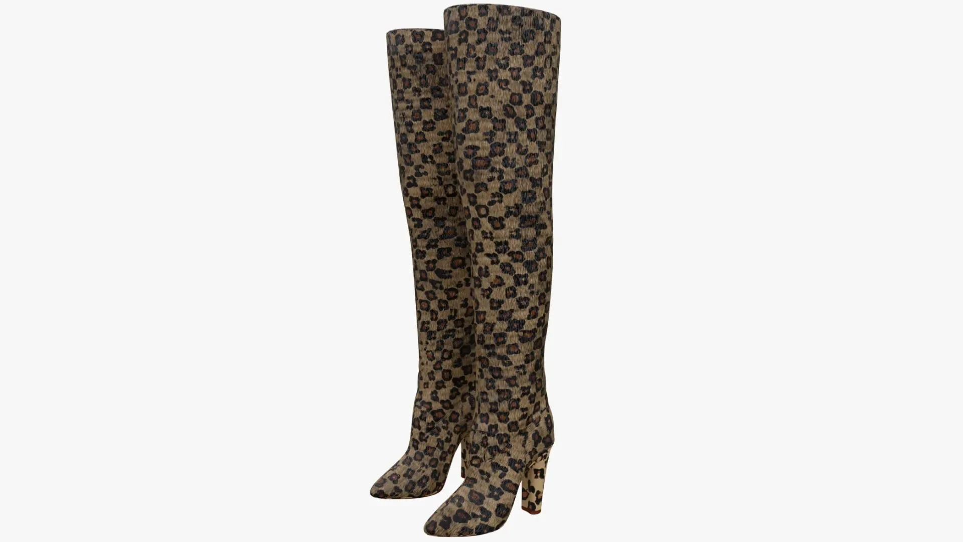 Women's leopard skin boots