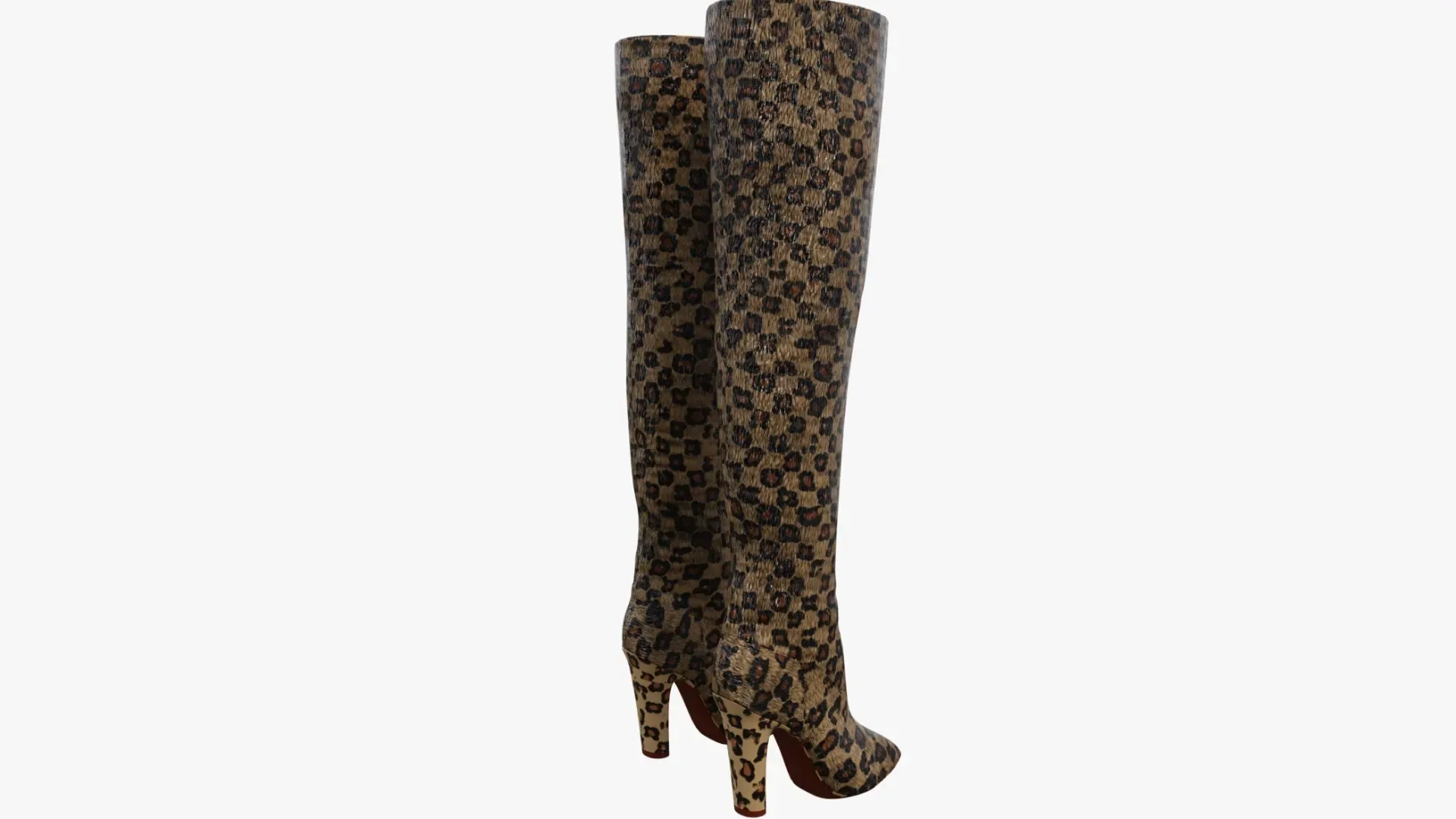 Women's leopard skin boots