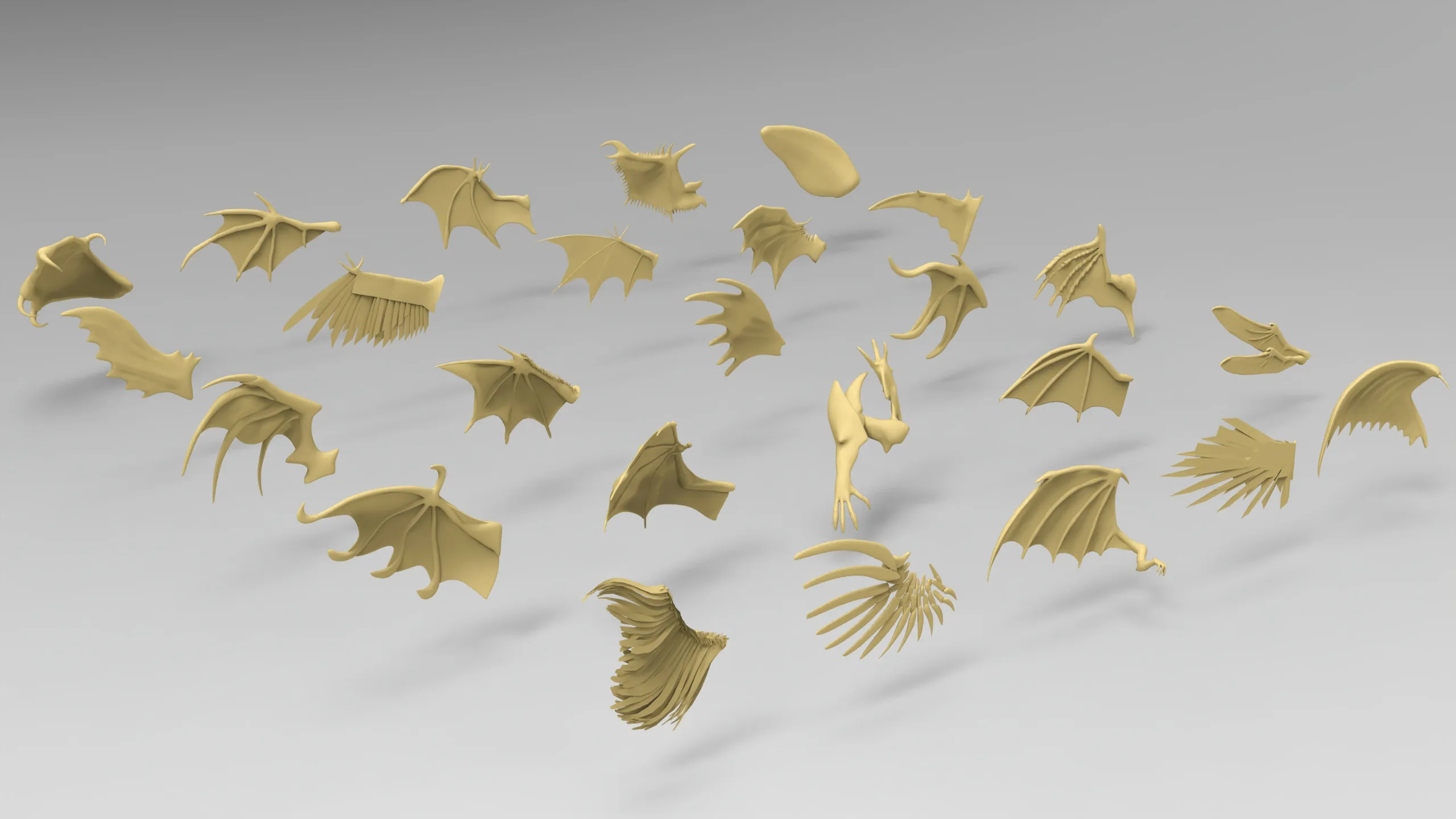 25 basemesh dragon wing collection 3