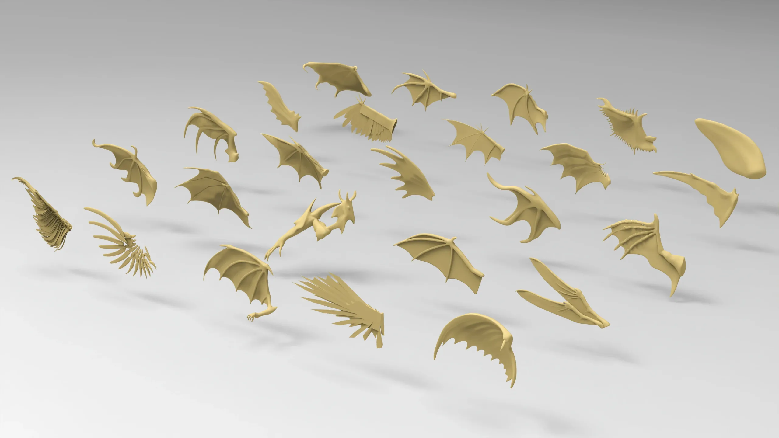 25 basemesh dragon wing collection 3