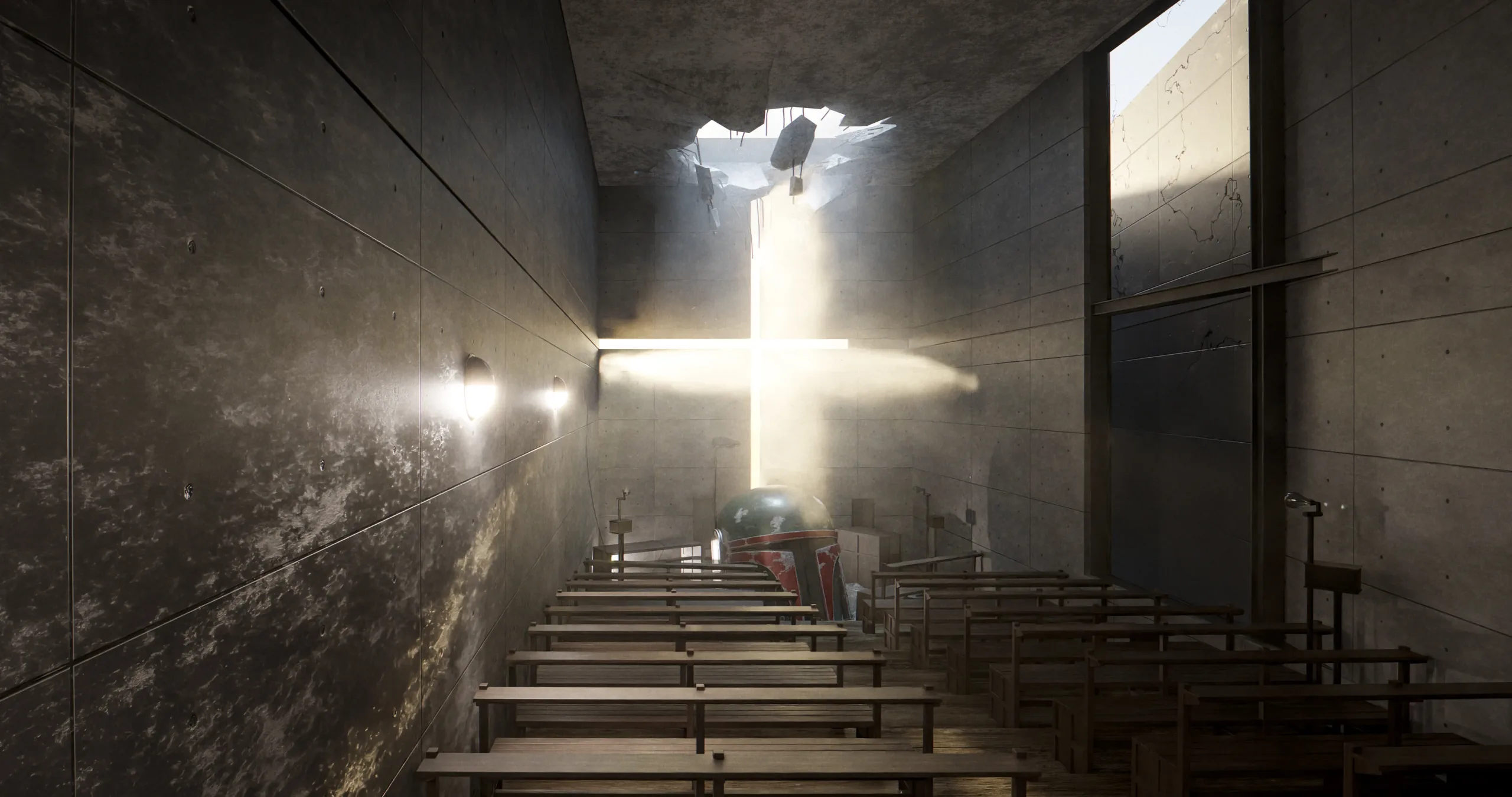 The church of Light By Tadao Ando | Boba Fett Helmet