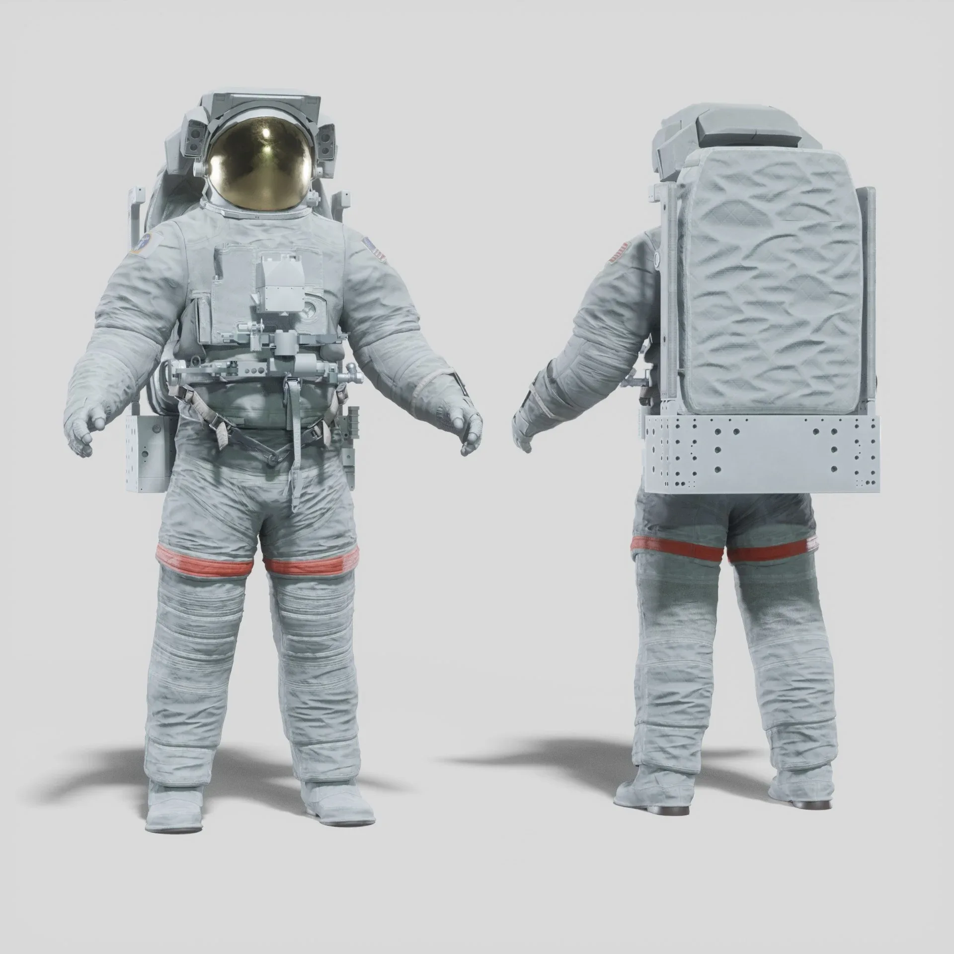 NASA EMU MMU Astronaut Spacesuit Rigged