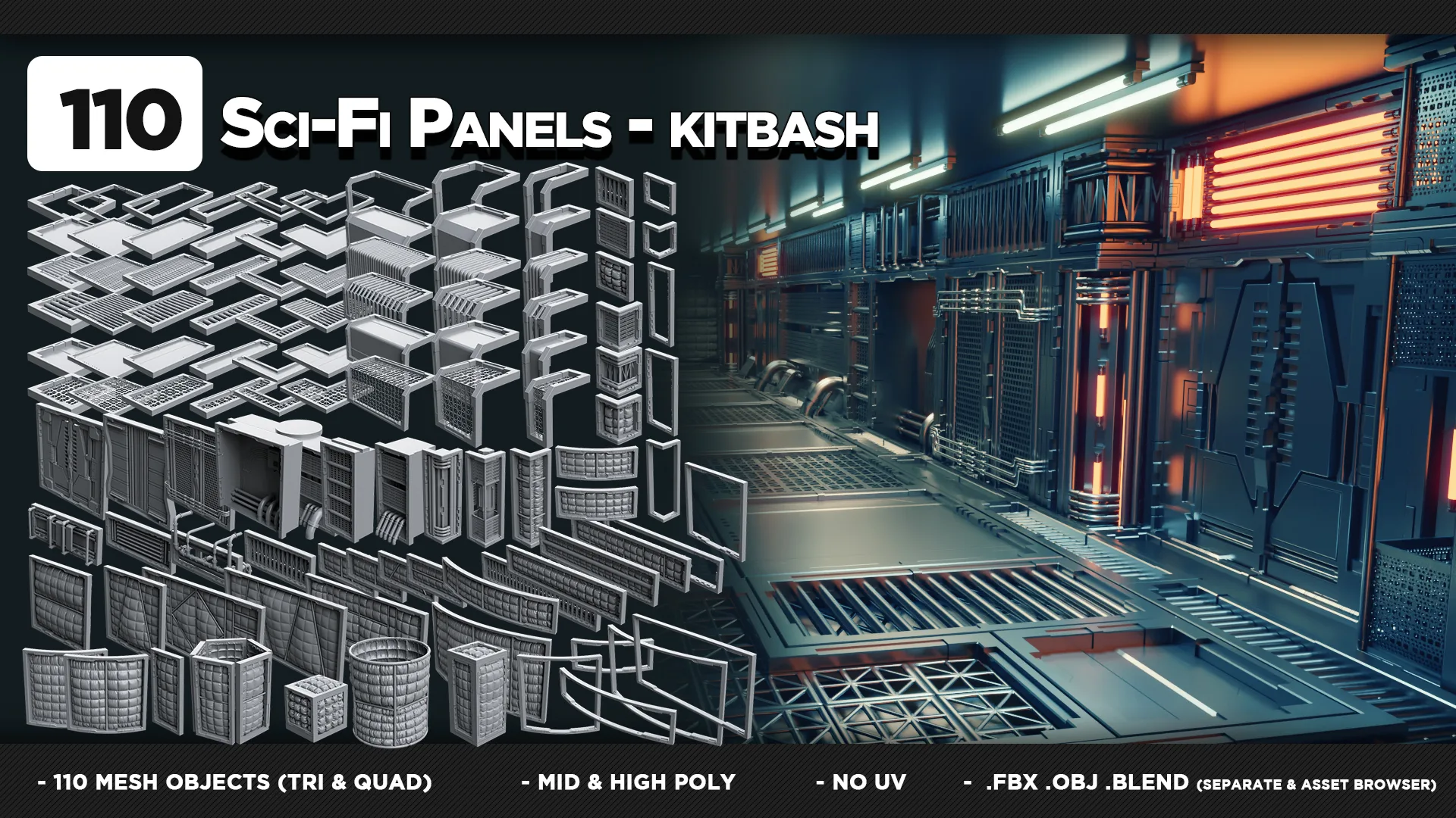 110 Sci-Fi Panels - KITBASH - VOL 07