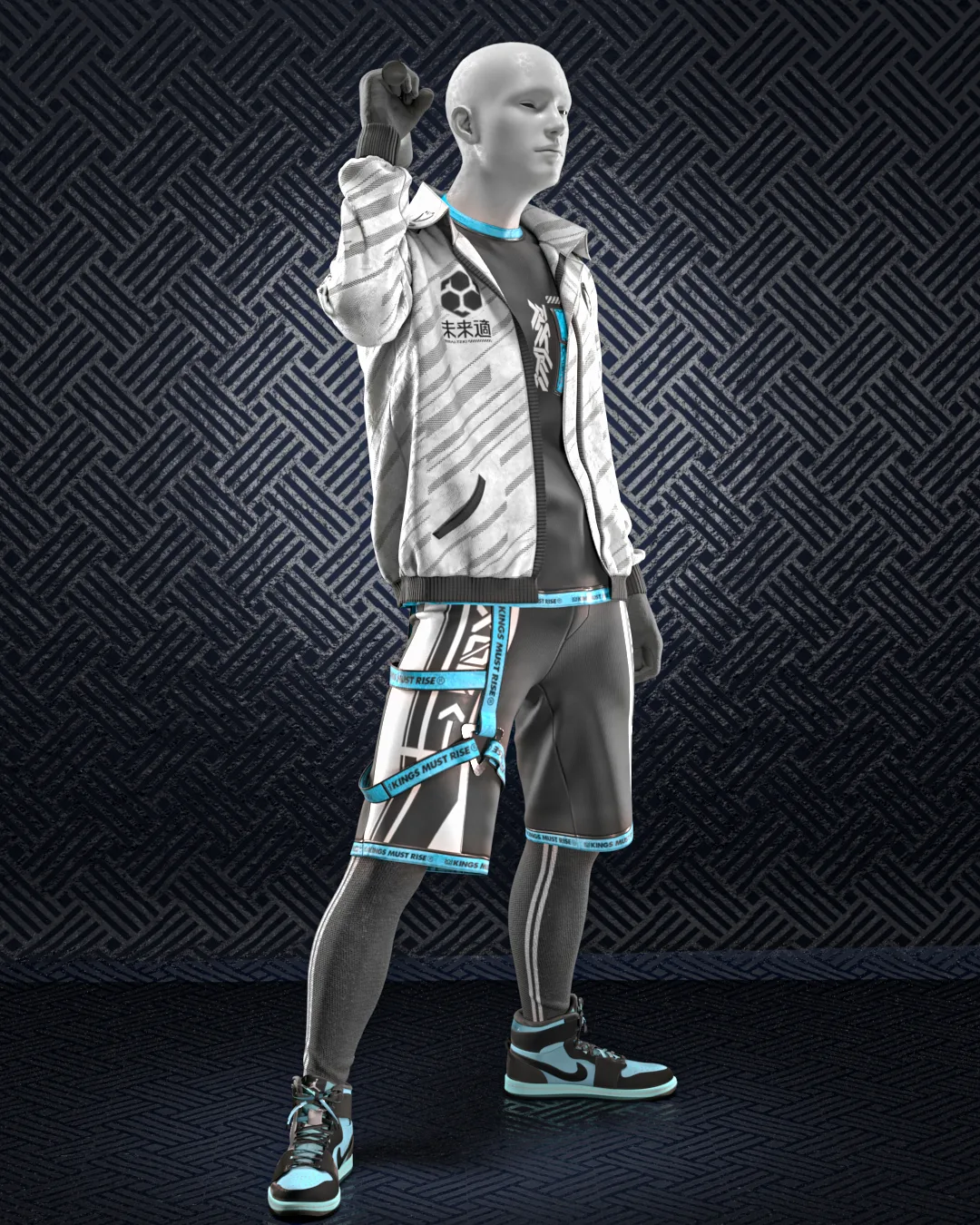 Techwear No.2 (Marvelous Designer & Clo3d & FBX & OBJ & Texture)