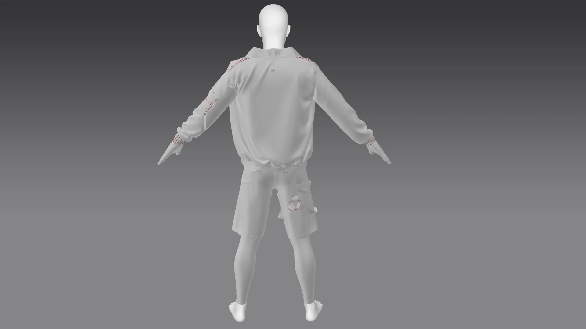 Techwear No.2 (Marvelous Designer & Clo3d & FBX & OBJ & Texture)