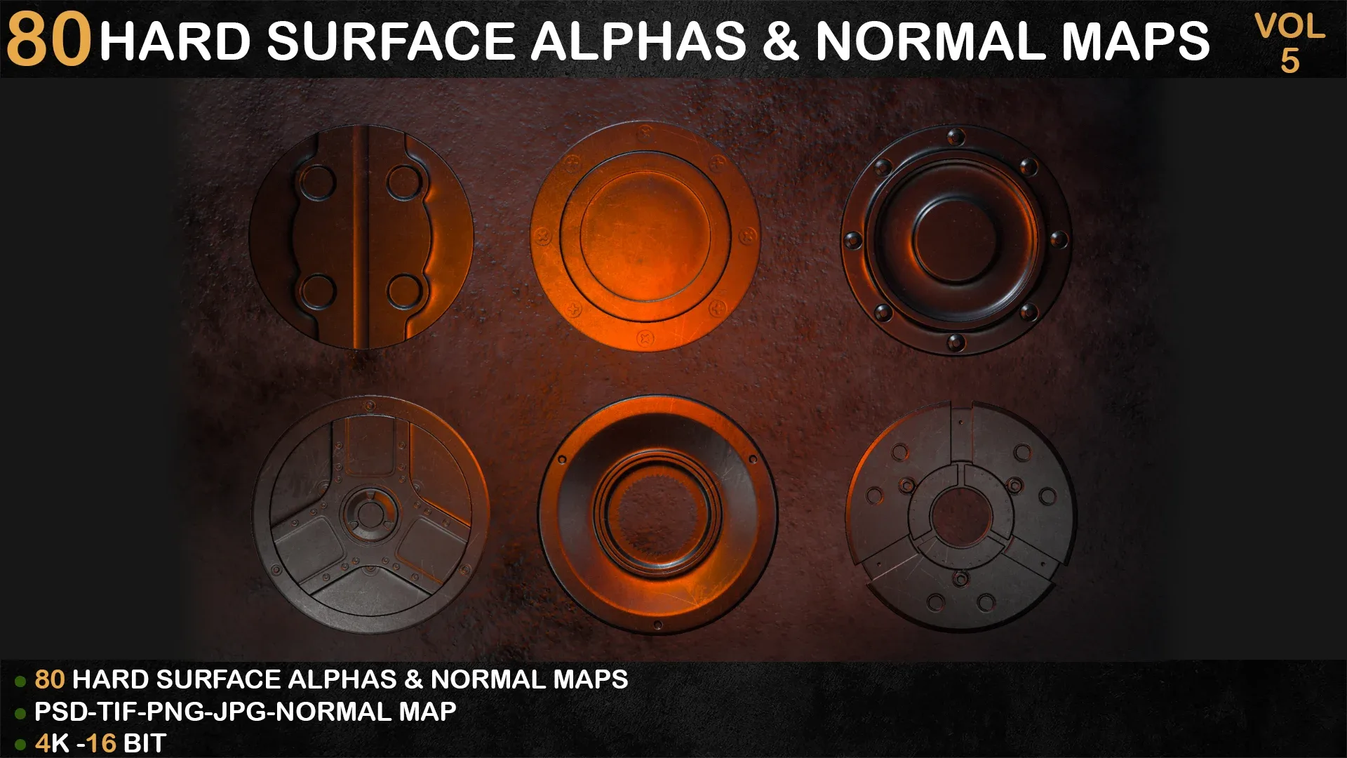 80 HARD SURFACE ALPHAS & NORMAL MAPS-VOL 5