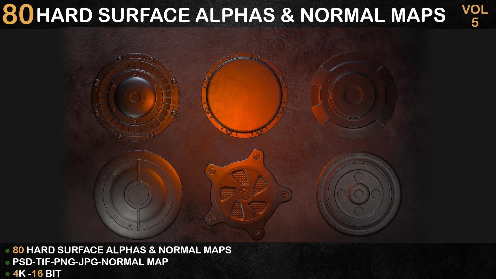 80 HARD SURFACE ALPHAS & NORMAL MAPS-VOL 5