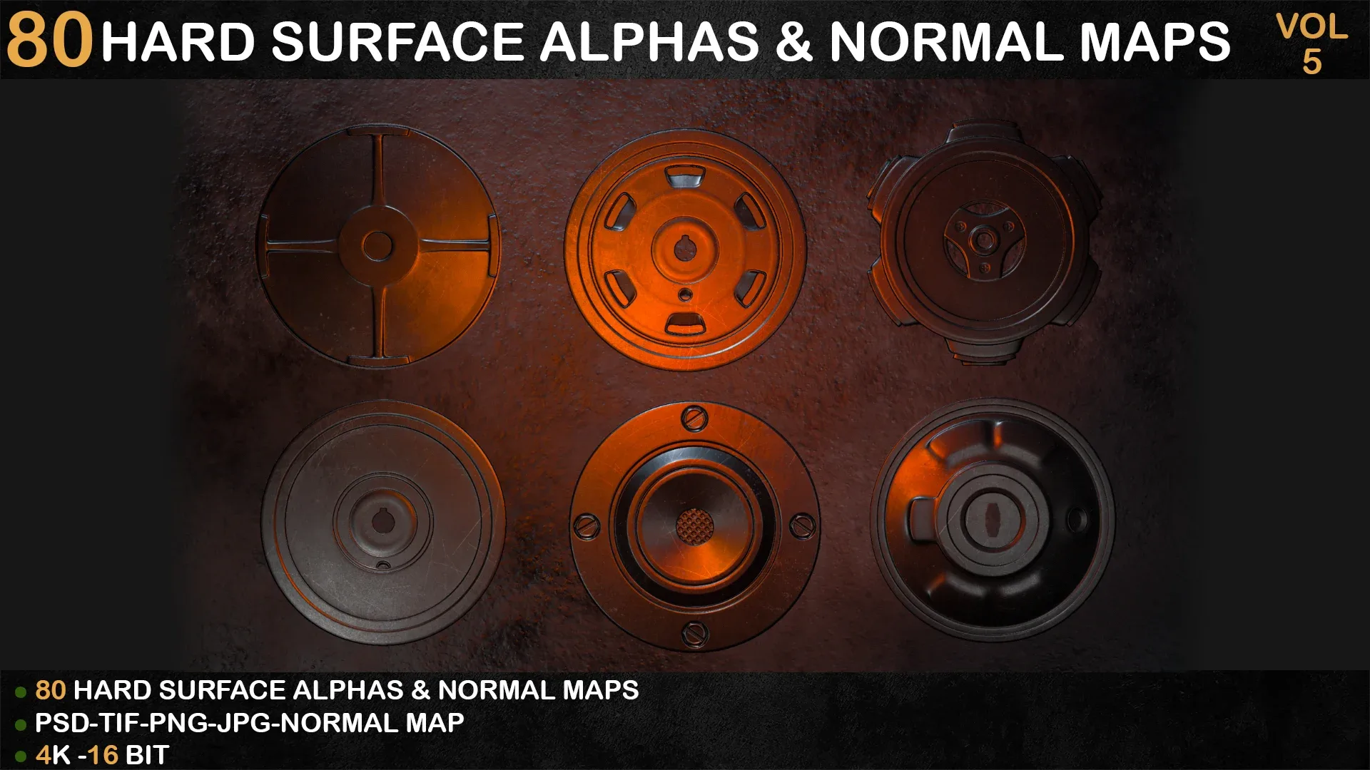 80 HARD SURFACE ALPHAS & NORMAL MAPS-VOL 5