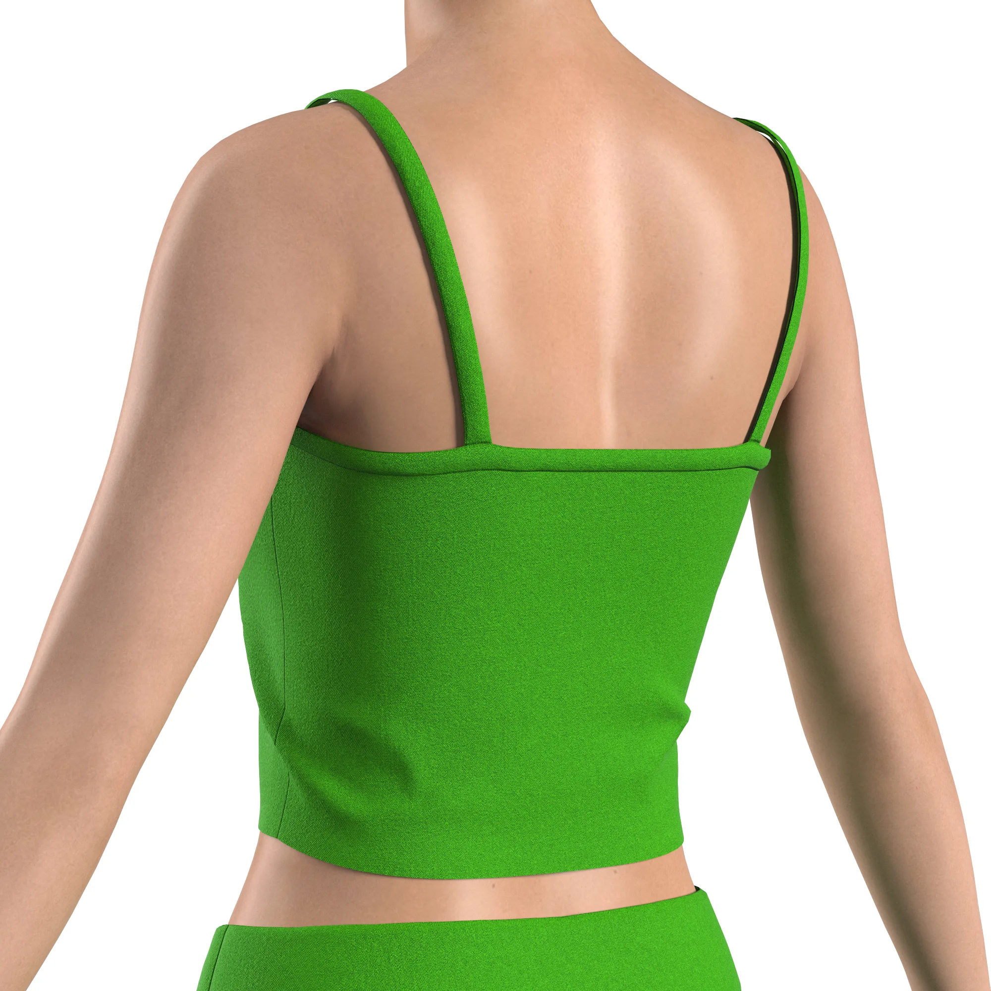 Green top and skirt