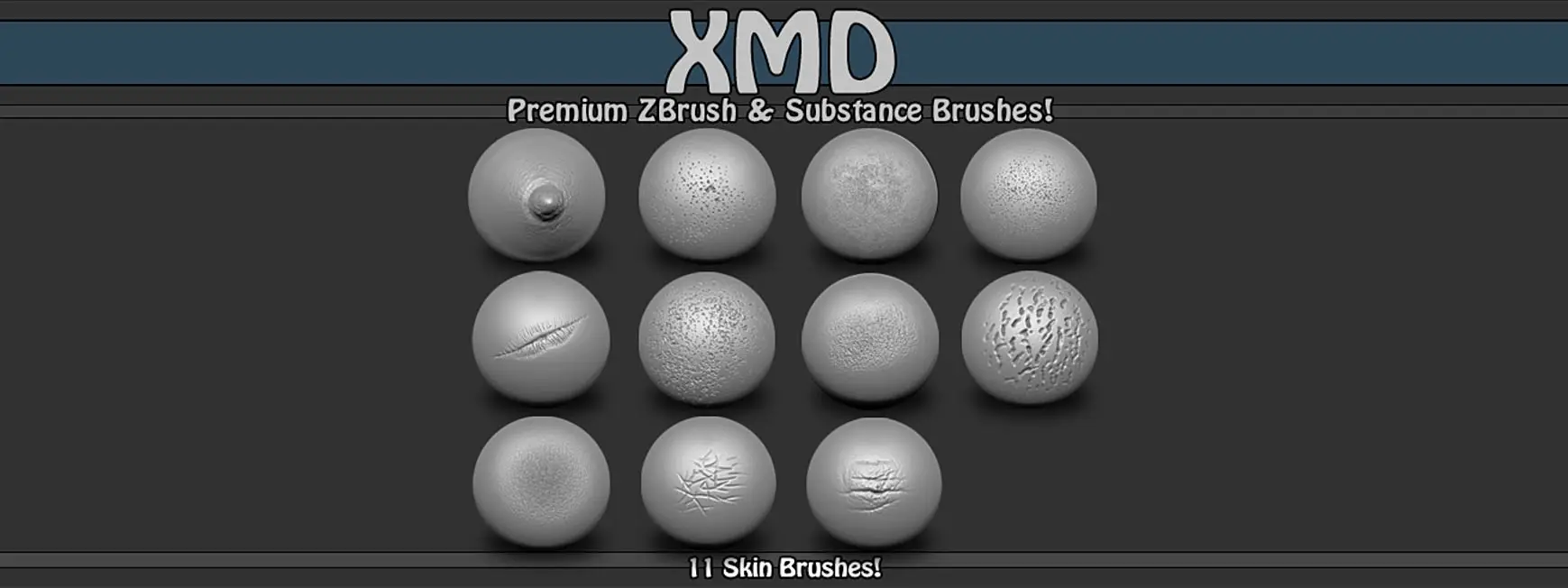 XMD Skin Brush Set 1 ZBrush & FlippedNormals