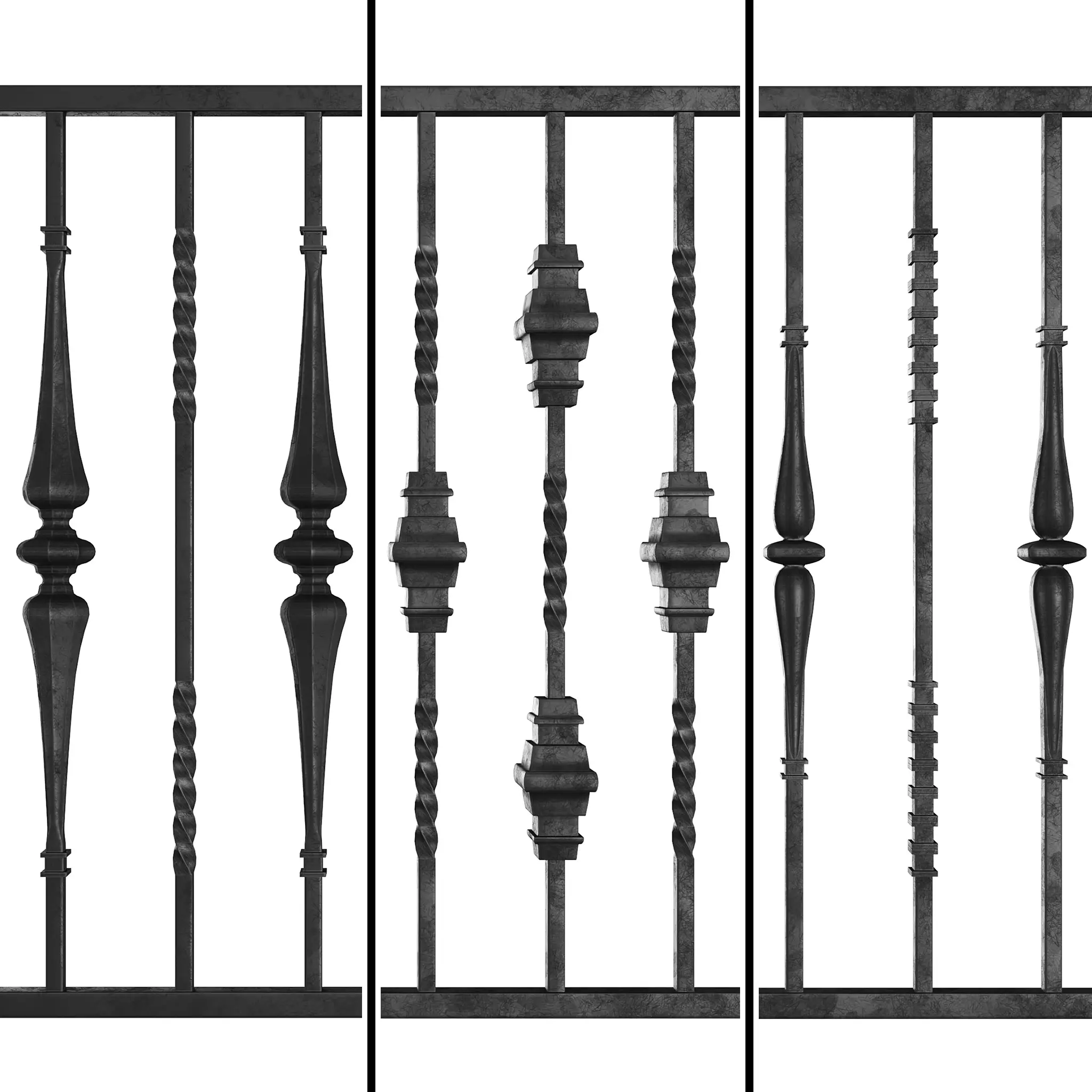 Wrought Iron Bundle No04 Fence FlippedNormals