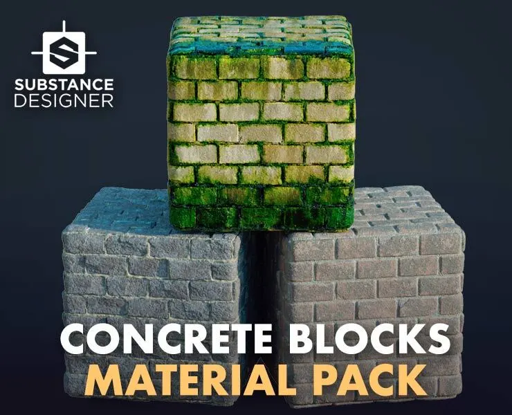 Concrete Blocks - Material Pack