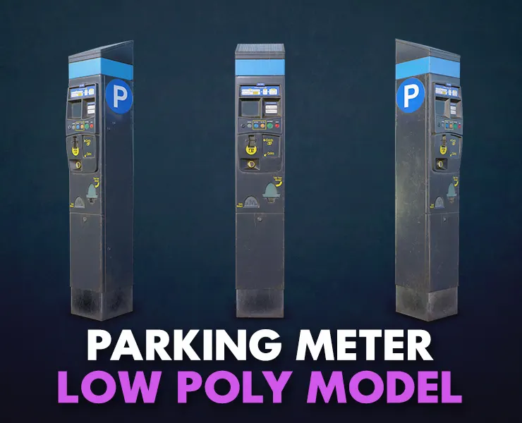 Parking Meter - Low Poly