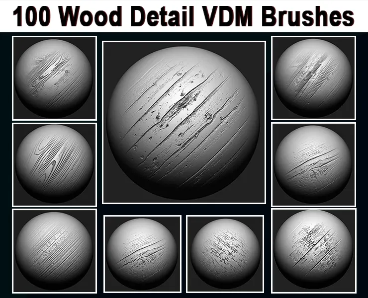 100 Wood Detail VDM Brushes