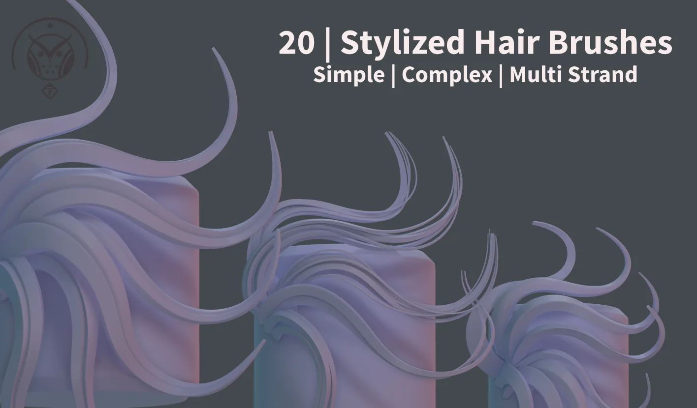 Stylized Hair IMM Brushes | Zbrush