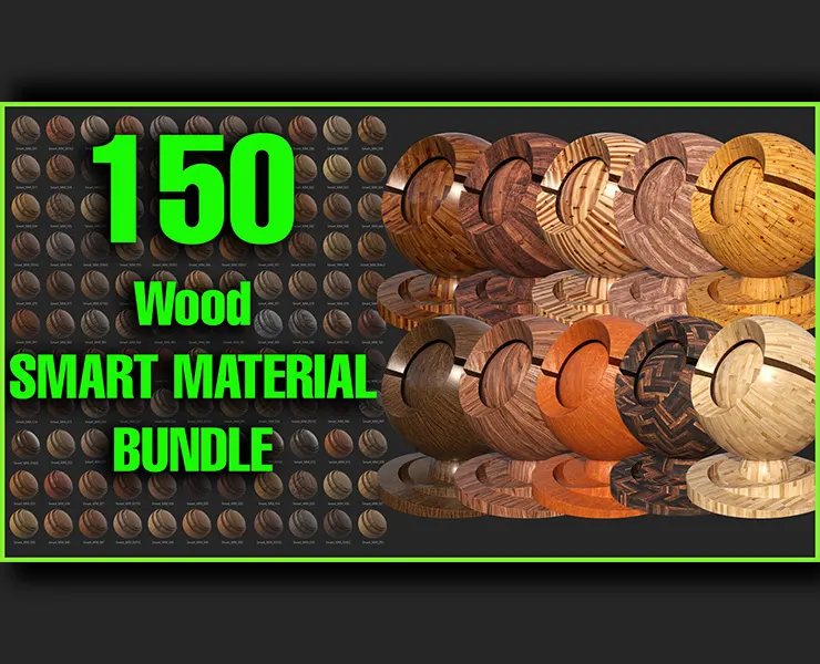 150 Unique Wood Smart Material Bundle