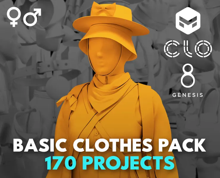 Basic clothes pack. 170 projects / zprj obj