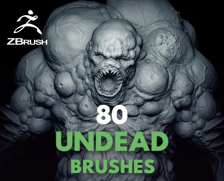 Zbrush - Undead Creature Brush mega Pack