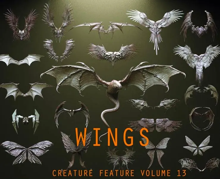 WINGS - 33 Creature & Character Wings