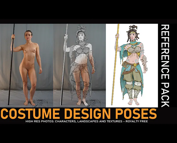 Costume Design Poses - 245 Reference Pictures - Female