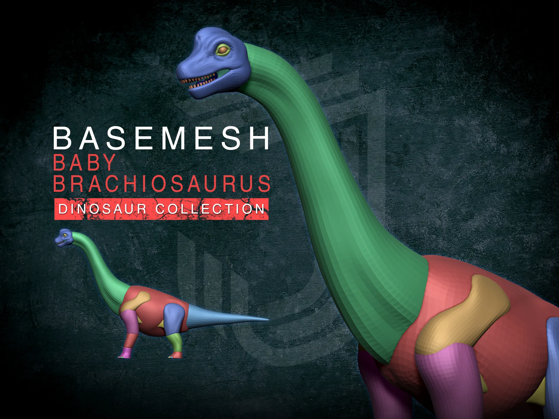 Basemesh Baby Brachiosaurus