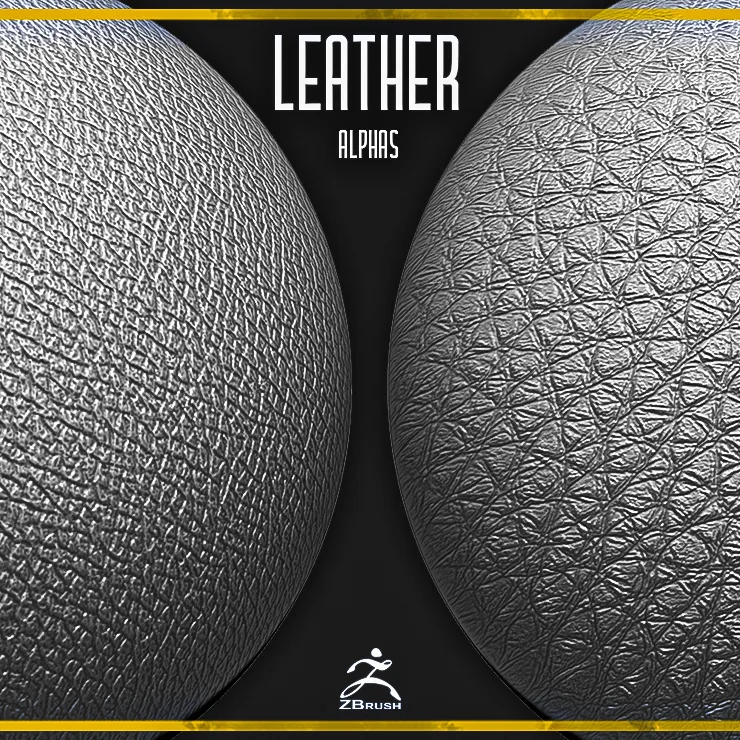 20 Leather Alphas Vol.6 (ZBrush, Substance, 2K)