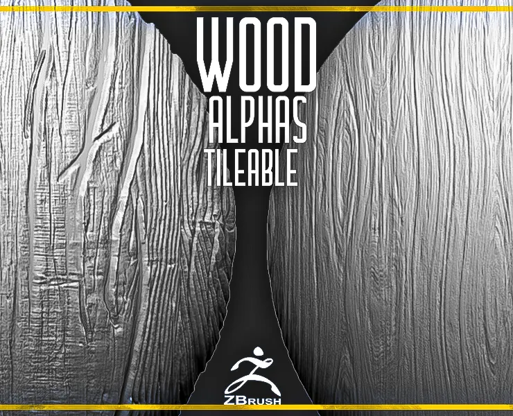 20 Wood Tileable Alphas Vol.3 (ZBrush, Substance)