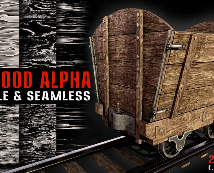 100 Tileable and Seamless Wood Alpha-Vol1