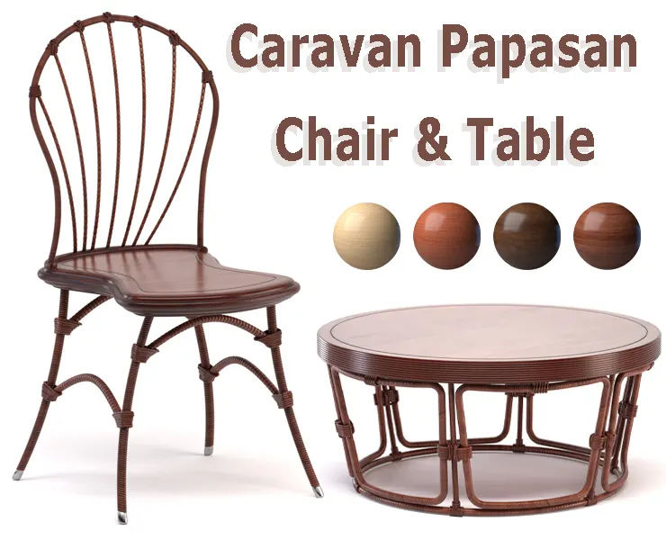 Caravan Papasan Chair & Table