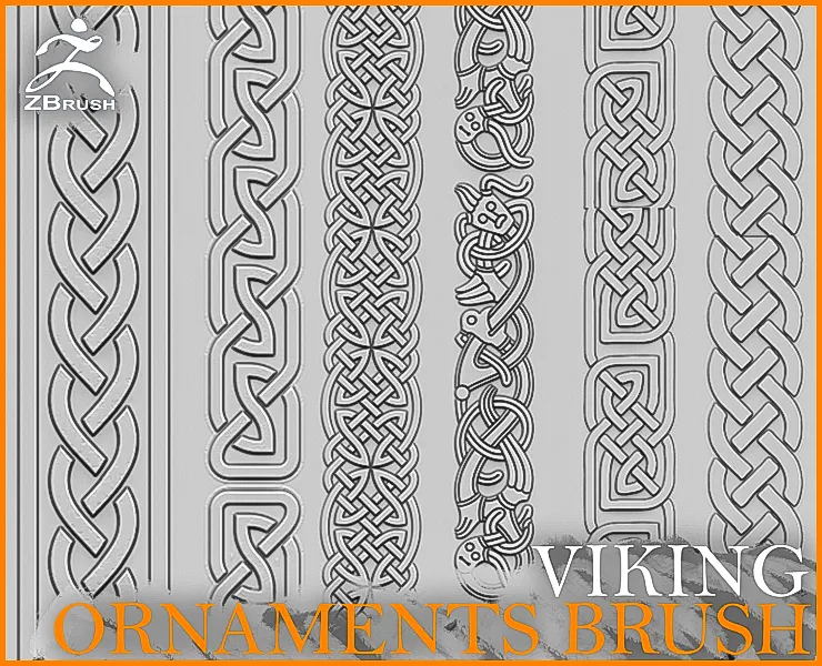 Viking Ornaments Brush for ZBrush