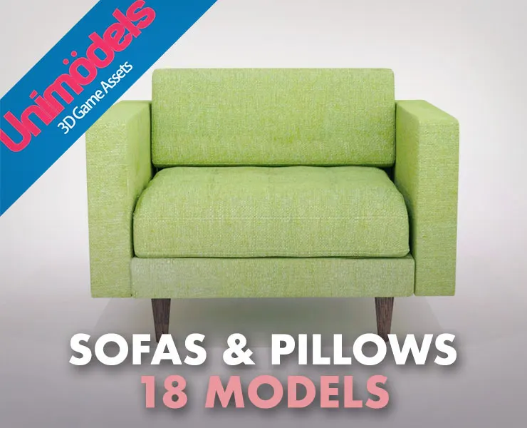 Unimodels Sofas & Pillows Vol.1 for UE4