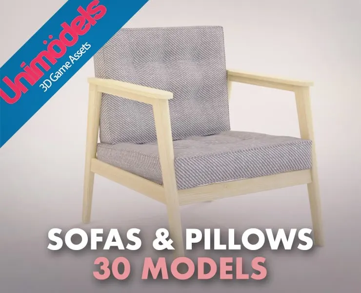 Unimodels Sofas & Pillows Vol. 3 for UE4