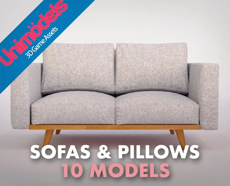 Unimodels Sofas & Pillows Vol. 2 for UE4