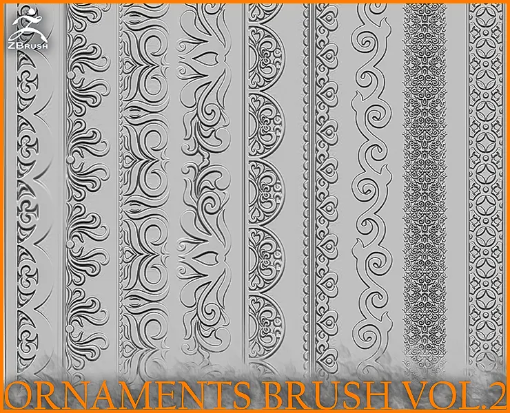 Ornaments Brush for ZBrush vol.2 (Tutorial)