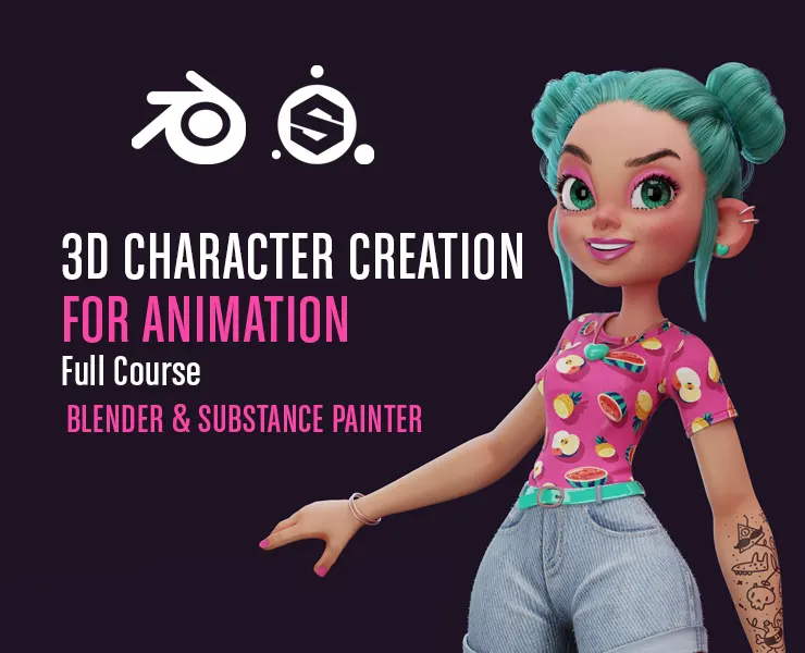 3D Character Creation for animation in Blender & Substance Painter