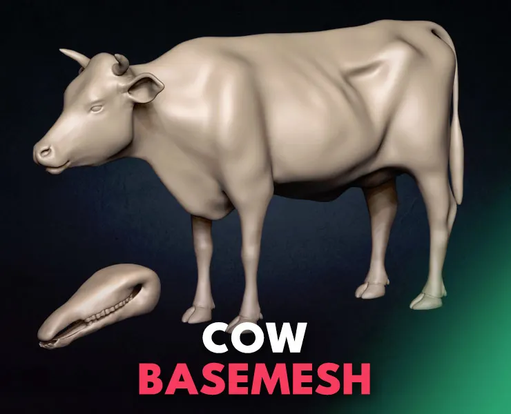 Cow Basemesh 3D model