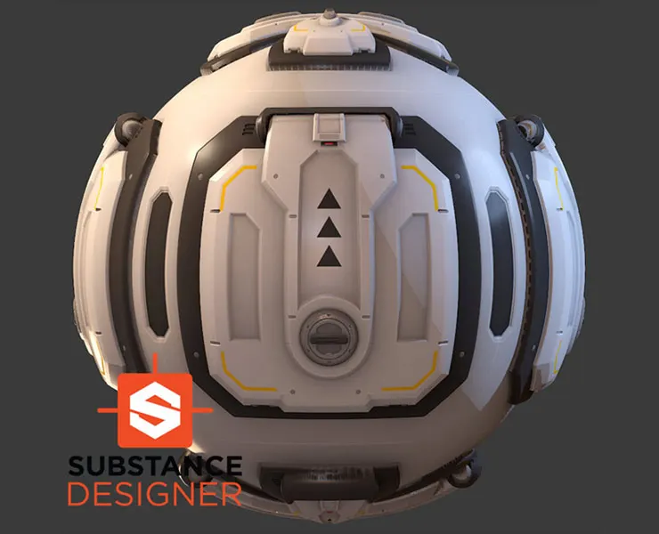 Stylized Sci-Fi Hatch - Substance Designer