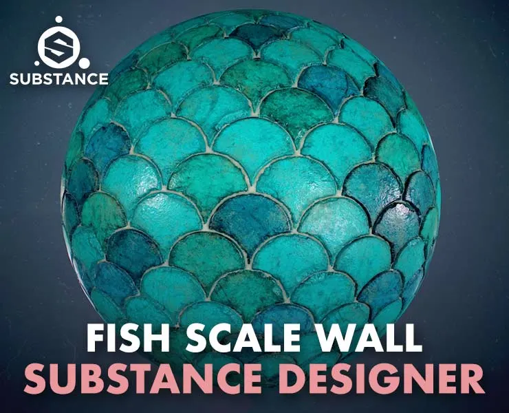 Fish Scale Wall Material - Substance Designer