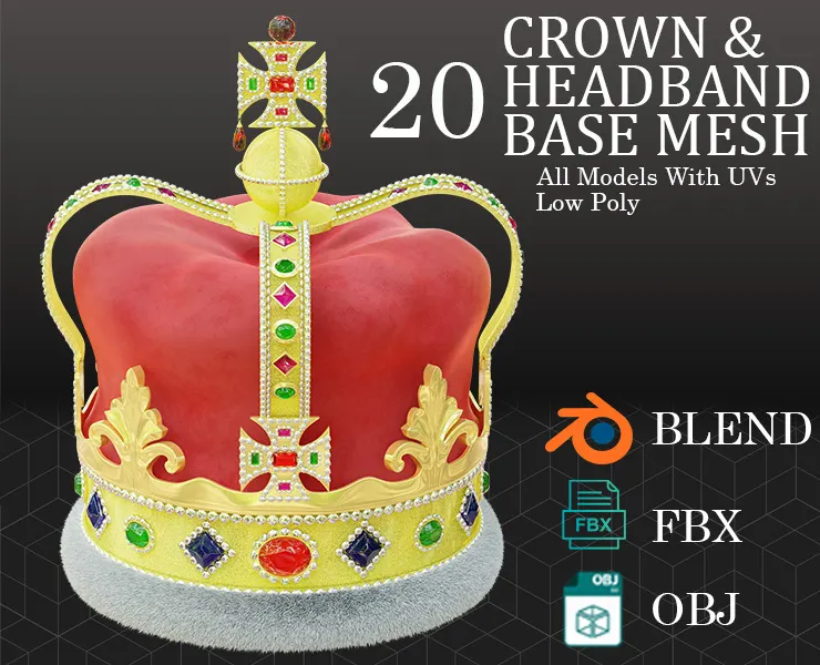 20 CROWN & HEADBAND - BASE MESH