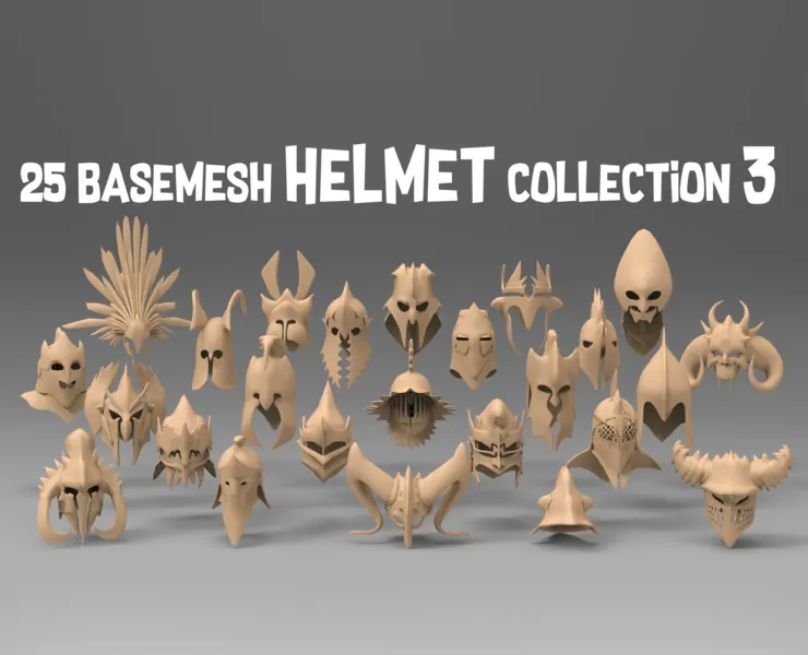 25 basemesh helmet collection 3