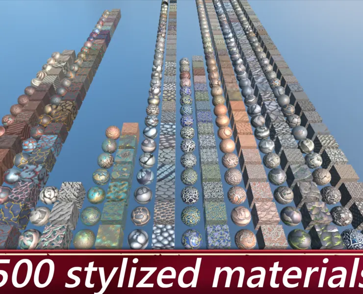 500 Stylized Materials/Texture Sets