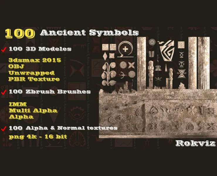 100 Ancient Symbols Ornament Free sample