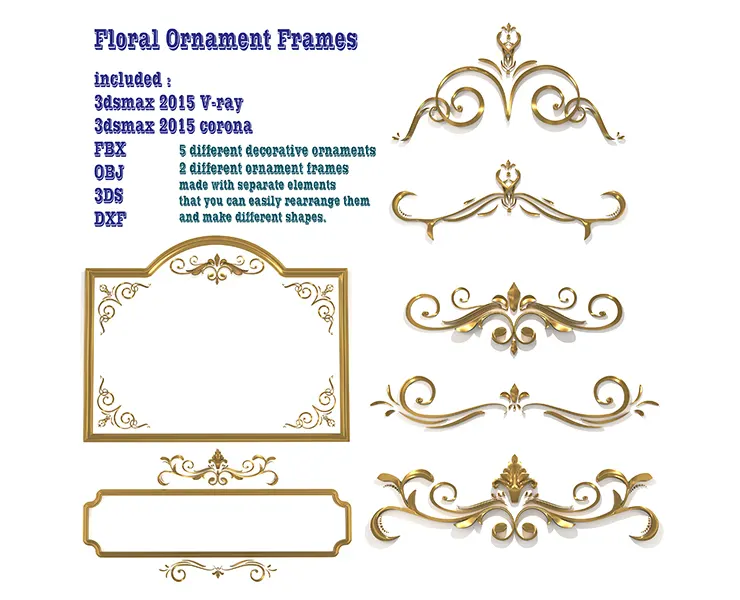 Free Sample Floral Ornament Frames